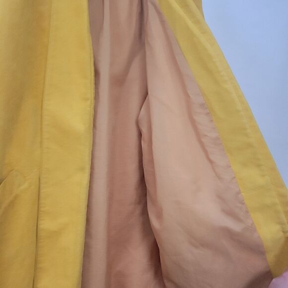 80s Retro Yellow Faux Suede Coat - Picture 9 of 16